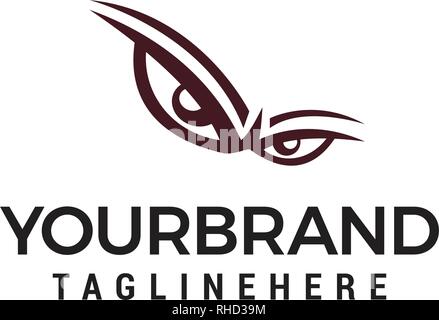 Gefahr Augen böse Auge Logo Design vector Template Stock Vektor