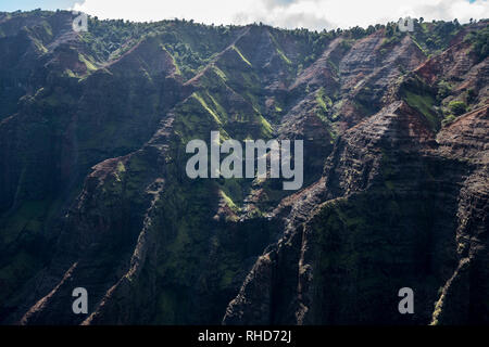 Garten Insel Kauai aus Hubschrauber Tour Stockfoto