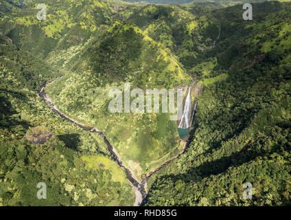 Garten Insel Kauai aus Hubschrauber Tour Stockfoto