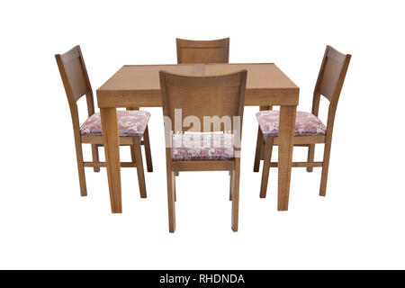 Runder Tisch mit 8 moderne Stühle, Hintergrund weiß Runder Tisch mit 8 moderne Stühle, Hintergrund weiß