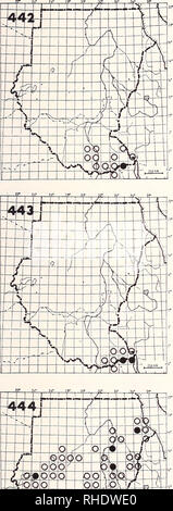 . Bonner zoologische nach 1550. Zoologie. 147. 442 d'Arnaud's Barbet (603) Trachyphonus darnaudii darnaudii R BR 12 Gemeinsame semi-ariden Offene Buchsen Grünland und gar-Dens 443 rote und gelbe Barbet (601) Trachyphonus erythrocephalus versicolor R BR 5, 6 ziemlich häufig Trockene scrub Land mit Schornstein Termitenhügel 444 Yellow-breasted Barbet (602) Trachyphonus margaritatus margaritatus R BR 4-8 gemeinsame ariden und semi-ariden Buchsen Grünland und Kulturen. Bitte beachten Sie, dass diese Bilder aus gescannten Seite Bilder, die digital für die Lesbarkeit verbessert haben mögen - Färbung und Erscheinen extrahiert werden Stockfoto