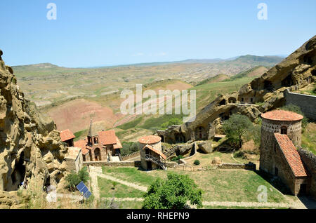 Höhlen und Lavra im David Gareja Kloster, Georgien Stockfoto