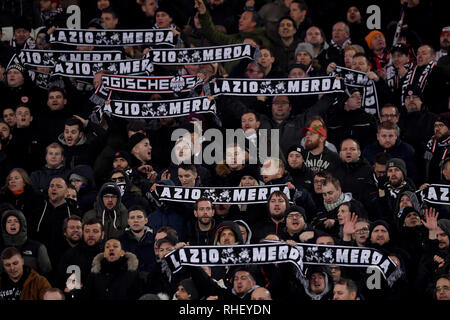 Eintracht Anhänger Roma 13-12-2018 Olympiastadion Fußball Europa League 2018/2019 Gruppe H Latium - Eintracht Frankfurt Foto Antonietta Baldassa Stockfoto