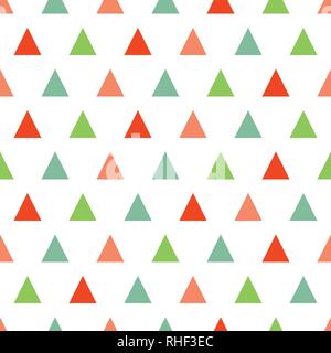 Vektor Nahtlose bunte Dreieck Muster. Geometrische abstrakte Textur. Grün, Rosa, Blau und rote Dreiecke. Stock Vektor