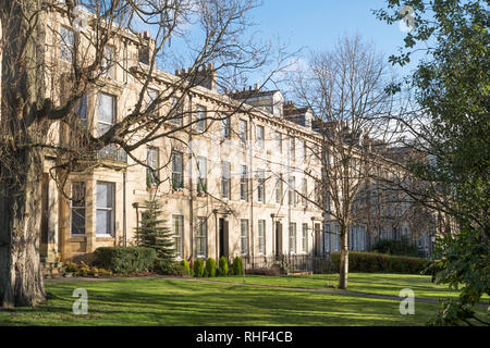 Framlington, einer viktorianischen Terrasse von 3-stöckigen Häusern, Newcastle Upon Tyne, England, Großbritannien Stockfoto
