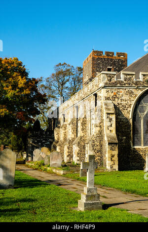 Pfarrkirche St. Botolph, Northfleet, Gravesend, Kent Stockfoto