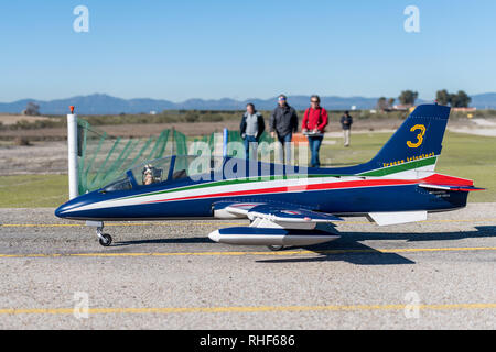 RC Modell Aermacchi MB 339 Turbine angetrieben Stockfoto