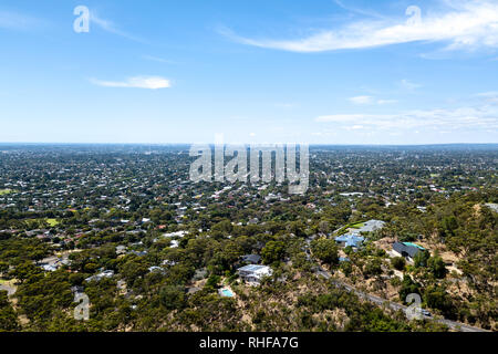 Auf der Suche nach Adelaide City von Belair Stockfoto