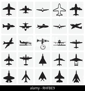 Flugzeug Symbole auf Plätzen Hintergrund für Grafik- und Webdesign, modernen einfachen Vektor unterzeichnen. Internet Konzept. Trendy Symbol für Web site Design web-Taste oder mobile App. Stock Vektor