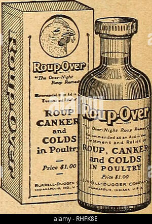 . Bolgiano von Baltimore garten Guide 1926. Samen Maryland Baltimore Kataloge; Gemüse Maryland Baltimore Kataloge; Baumschulen (Gartenbau) Maryland Baltimore Kataloge; Blumen Samen Kataloge; Gartengeräte und Zubehör Kataloge; Geflügel Ausrüstungen und Zubehör Kataloge. "Die over-night ROUP Roup Remedy", Käfer und Erkältungen mit Roup-Over in der ersten S3-mptom der Roup oder Erkältungen in ihrer Herde. Es löscht die Luftwege und bringt Entlastung mit Magic Schnelligkeit. Leicht, sowohl für die individuelle Behandlung und im Trinkwasser für flock Prävention verwendet. Führende poul-tr3 'rais Stockfoto