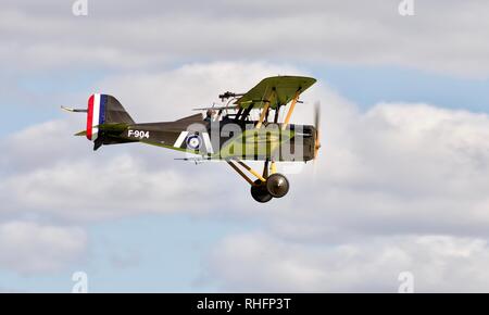 Royal Aircraft Factory S.E.5a Teil der Shuttleworth Collection und die letzten ursprünglichen flugfähig Weltkrieg 1 Flugzeuge mit einem Sieg bestätigt. Stockfoto