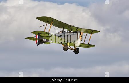Royal Aircraft Factory S.E.5a Teil der Shuttleworth Collection und die letzten ursprünglichen flugfähig Weltkrieg 1 Flugzeuge mit einem Sieg bestätigt. Stockfoto