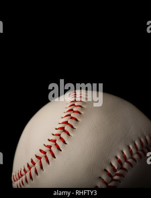 Nahaufnahme von Leder-Baseball Stockfoto