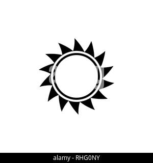 Sun vektor Symbol auf weißem Hintergrund. Stock Vektor