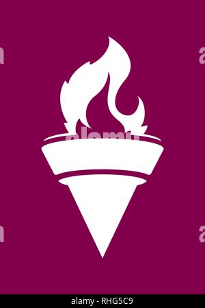 Silhouette der Fackel. Vektor icon Stock Vektor