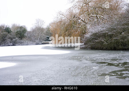 St. James See, Brackley. Jahreszeit Winter. Stockfoto