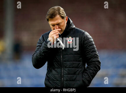 Southampton manager Ralph Hasenhuttl sieht niedergeschlagen Nach der Premier League Spiel im Turf Moor, Burnley. Stockfoto