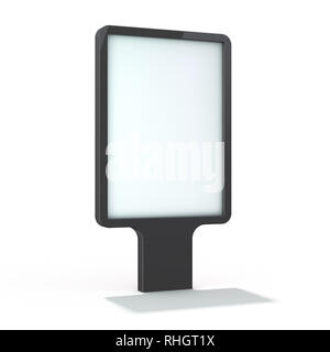 Mock up. Leere plakatwand Außenwerbung, die Information der Öffentlichkeit. 3D-Rendering Stockfoto