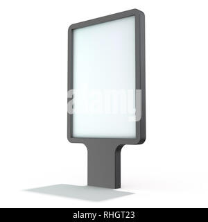 Mock up. Leere plakatwand Außenwerbung, die Information der Öffentlichkeit. 3D-Rendering Stockfoto
