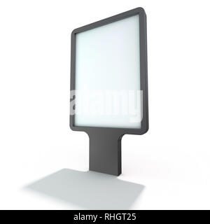 Mock up. Leere plakatwand Außenwerbung, die Information der Öffentlichkeit. 3D-Rendering Stockfoto