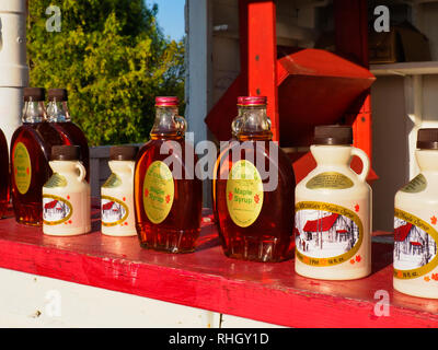 Am Straßenrand Cherry & Ahornsirup stehen, Old Mission Peninsula, Old Mission, Michigan, USA Stockfoto
