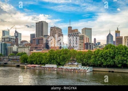 Der Bahnhof Flinders Street in Melbourne. Stockfoto