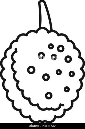 Litschis Obst Symbol. Umrisse lychees Frucht vektor Symbol für Web Design auf weißem Hintergrund Stock Vektor