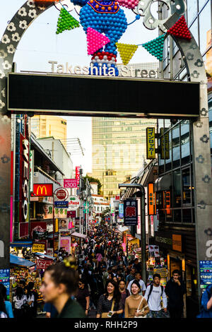 Besetzt Takeshita St, Harajuku Japan Stockfoto