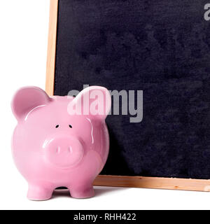 Piggy Bank kleine Tafel Stockfoto