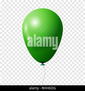Grün Luftballon. Transparent isoliert Vektor-illustration, EPS 10. Stock Vektor