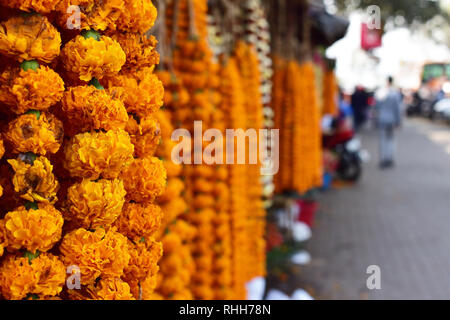 Guwahati, Assam, Indien - 02 Februar 2019: Frische Blumenmarkt Stockfoto