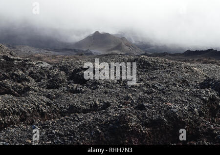 Mineral Landschaften am Piton de la Fournaise, Réunion Insel vulkanischen Massivs Stockfoto