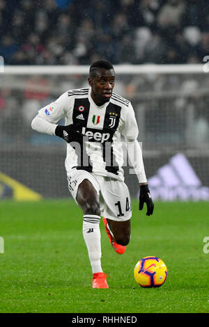 Allianz Stadion, Turin, Italien. 2 Feb, 2019. Serie A Fussball, Juventus gegen Parma; Blaise Matuidi von Juventus Turin am Ball Quelle: Aktion plus Sport/Alamy leben Nachrichten Stockfoto