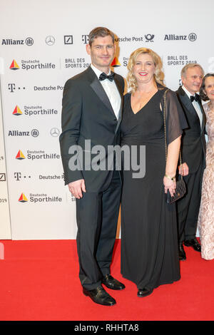 WIESBADEN, Deutschland - Februar 2., 2019: Henning Fritz bei Ball des Sports 2019 Stockfoto