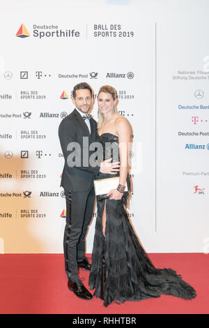 Wiesbaden, Deutschland. 2. Feb 2019. Caroline Schäfer bei Ball des Sports 2019 Credit: Markus Wissmann/Alamy leben Nachrichten Stockfoto