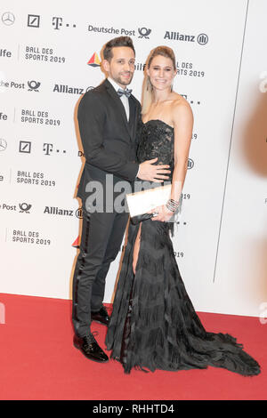 Wiesbaden, Deutschland. 2. Feb 2019. Caroline Schäfer bei Ball des Sports 2019 Credit: Markus Wissmann/Alamy leben Nachrichten Stockfoto