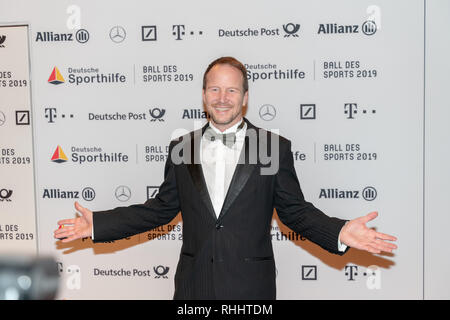 WIESBADEN, Deutschland - Februar 2., 2019: Alexander Leipold bei Ball des Sports 2019 Stockfoto