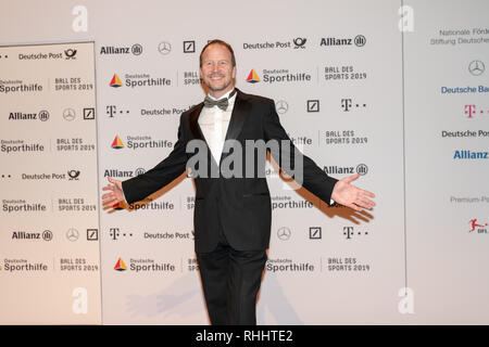 WIESBADEN, Deutschland - Februar 2., 2019: Alexander Leipold bei Ball des Sports 2019 Stockfoto