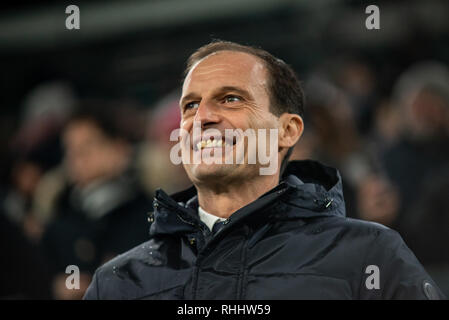 Turin, Italien. 2. Feb 2019. Während der Fußball, Serie A: Juventus FC vs Parma. Das Spiel endete 3-3. In der Allianz Stadion in Turin, 2. Februar 2019 Credit: Alberto Gandolfo/Alamy leben Nachrichten Stockfoto