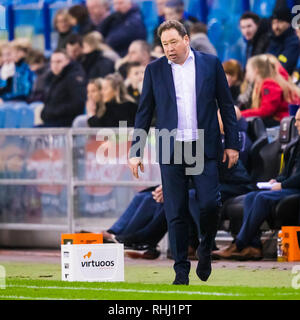 ARNHEM, Vitesse - SC Heerenveen 2-2, 02-02-2019 Fußball, niederländischen Eredivisie Saison 2018 - 2019, Stadion de Gelredome, Vitesse Trainer Leonid Slutskiy Stockfoto