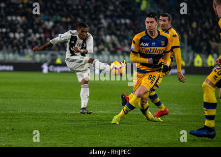 Turin, Italien. 02 Feb, 2019. Während der Fußball Serie A Gleichen FC Juventus vs Parma. Das Spiel endete 3-3 in der Allianz Stadion in Turin. Credit: Alberto Gandolfo/Pacific Press/Alamy leben Nachrichten Stockfoto