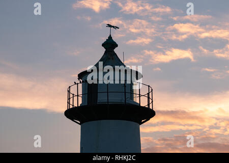 Southsea Castle Leuchtturm bei Sonnenuntergang Stockfoto