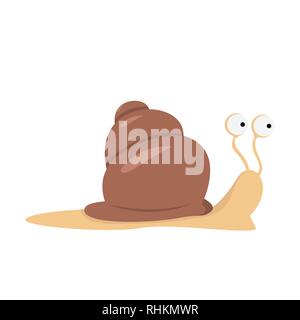 Auf weissem Hintergrund für Grafik- und Webdesign Schnecke, modernen einfachen Vektor unterzeichnen. Internet Konzept. Trendy Symbol für Web site Design web-Taste oder mobile App. Stock Vektor