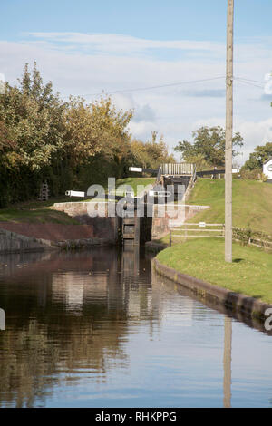 Die Montgomery Canal in der Nähe von Lower Frankton Ellesmere Shropshire England Stockfoto