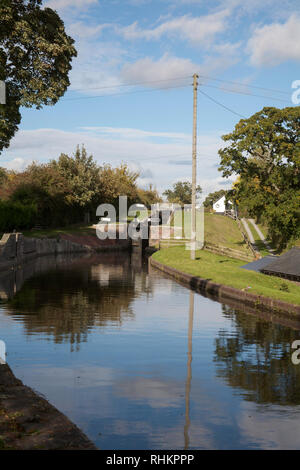 Die Montgomery Canal in der Nähe von Lower Frankton Ellesmere Shropshire England Stockfoto