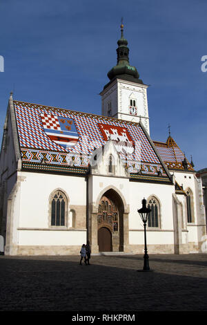 St. Markus Kirche, Zagreb, Kroatien Stockfoto