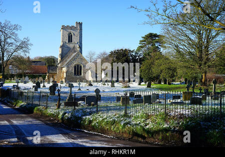 All Saints Church, William, im Winter Stockfoto