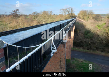 Edstone Aquädukt, gusseisernen Aquädukt auf dem Stratford-upon-Avon, Warwickshire, England Stockfoto