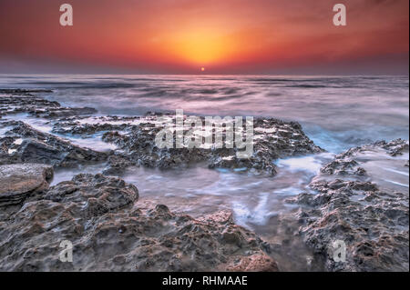 Seashore sunrise Stockfoto