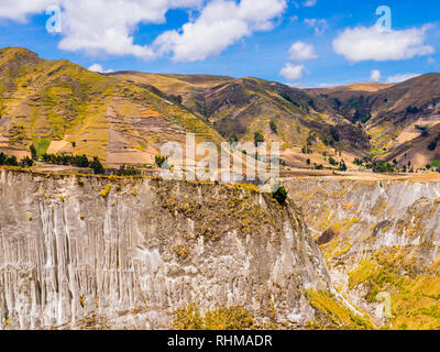 Ecuador, atemberaubenden Blick auf Toachi River Canyon, an der Straße zwischen Zumbahua und Lagune Quilotoa Stockfoto